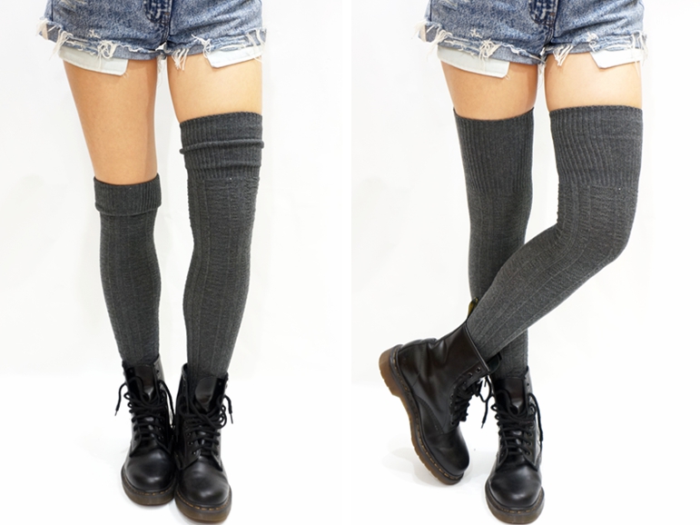 Cozy Cable Knit Thigh High Socks Boot Socks on Luulla